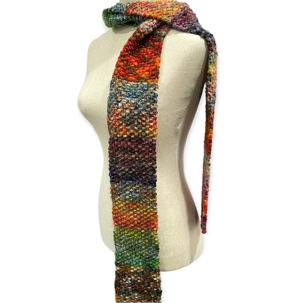 Sold: Free People multicolored knit scarf 6’ long - Picture 1 of 8
